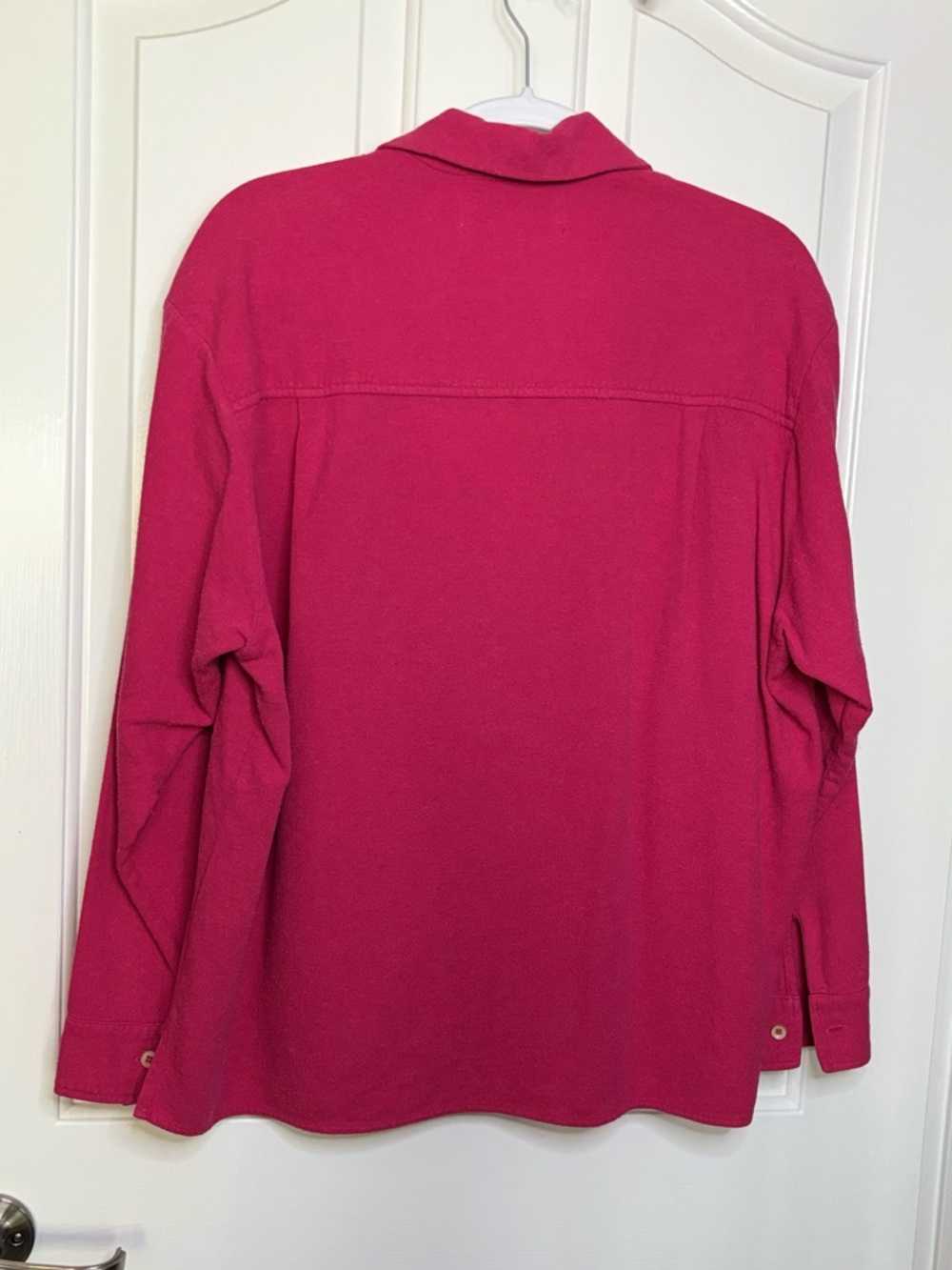 Nwt The Elder Statesman Raspberry Cotton/Silk Button-Up Oversized Shacket Sz Xs — image 8 of 8